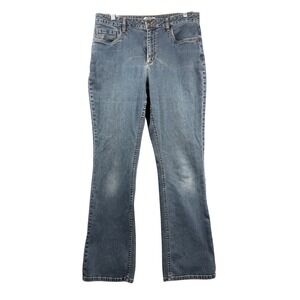 Coldwater Creek Womens Blue Bootcut Denim Jeans Size 14 Medium Wash High Rise